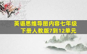 英语思维导图内容七年级下册人教版7到12单元