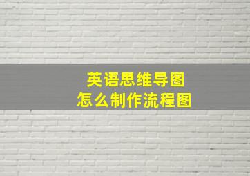 英语思维导图怎么制作流程图