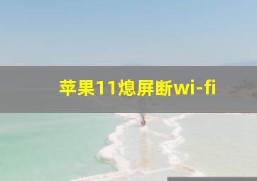 苹果11熄屏断wi-fi