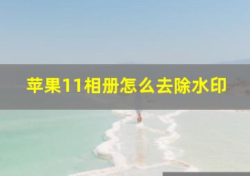 苹果11相册怎么去除水印