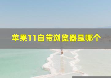 苹果11自带浏览器是哪个