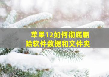 苹果12如何彻底删除软件数据和文件夹