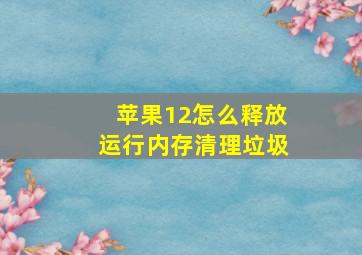 苹果12怎么释放运行内存清理垃圾