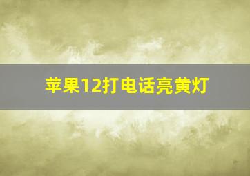 苹果12打电话亮黄灯