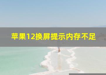 苹果12换屏提示内存不足