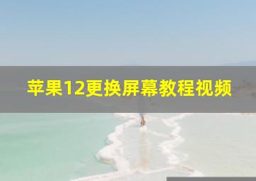 苹果12更换屏幕教程视频