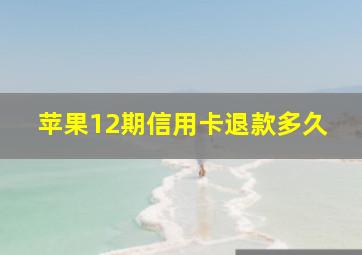 苹果12期信用卡退款多久