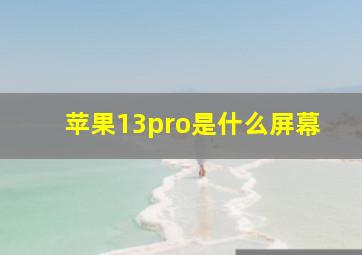 苹果13pro是什么屏幕