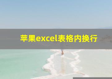 苹果excel表格内换行