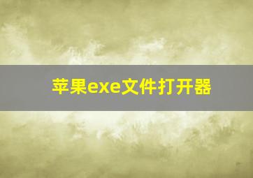 苹果exe文件打开器