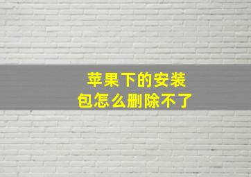 苹果下的安装包怎么删除不了