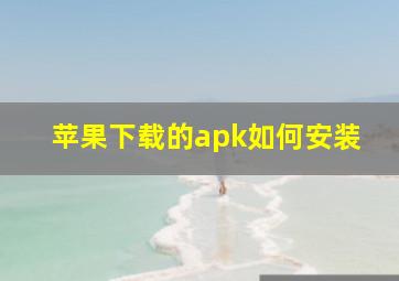 苹果下载的apk如何安装