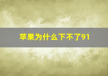 苹果为什么下不了91