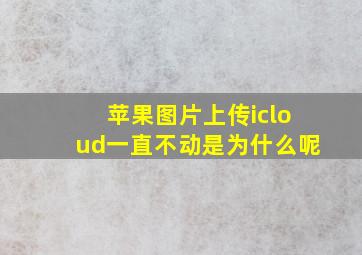 苹果图片上传icloud一直不动是为什么呢