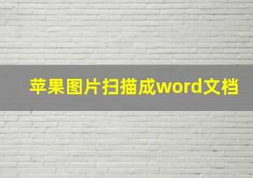 苹果图片扫描成word文档