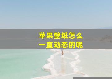 苹果壁纸怎么一直动态的呢