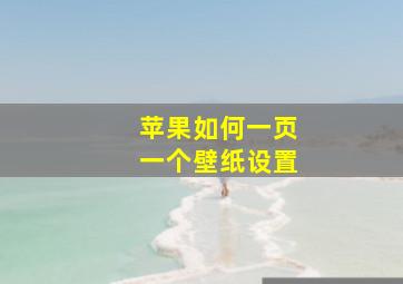 苹果如何一页一个壁纸设置