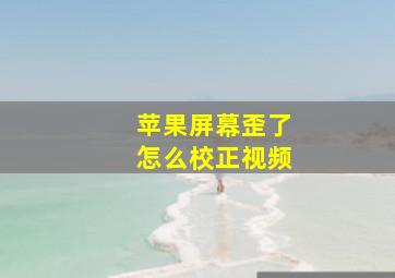 苹果屏幕歪了怎么校正视频