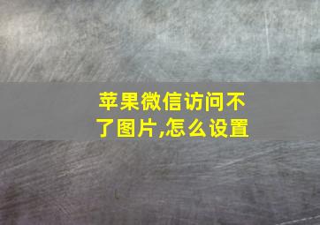 苹果微信访问不了图片,怎么设置