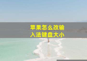 苹果怎么改输入法键盘大小