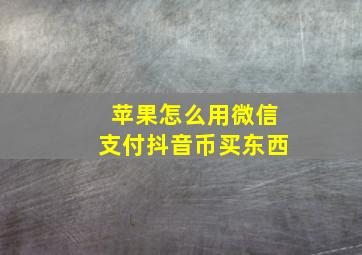 苹果怎么用微信支付抖音币买东西