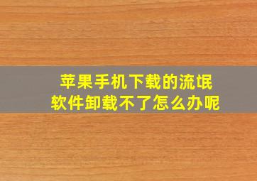 苹果手机下载的流氓软件卸载不了怎么办呢