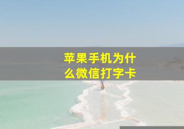 苹果手机为什么微信打字卡