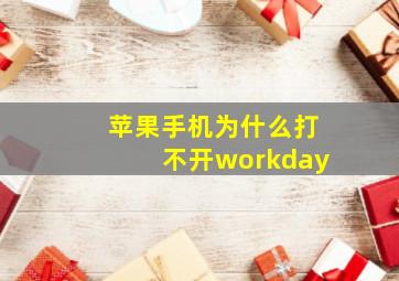 苹果手机为什么打不开workday