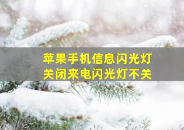 苹果手机信息闪光灯关闭来电闪光灯不关