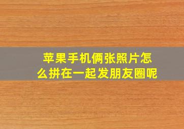 苹果手机俩张照片怎么拼在一起发朋友圈呢