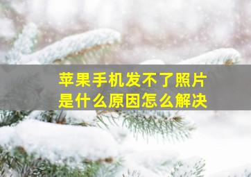 苹果手机发不了照片是什么原因怎么解决