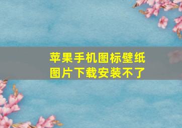 苹果手机图标壁纸图片下载安装不了