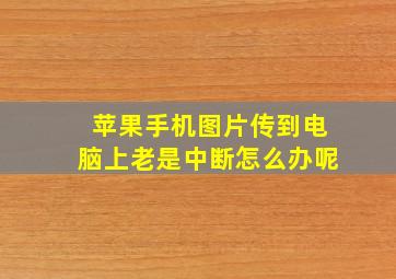 苹果手机图片传到电脑上老是中断怎么办呢