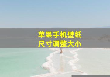 苹果手机壁纸尺寸调整大小