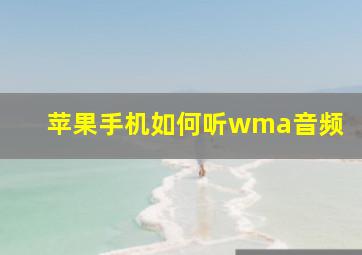 苹果手机如何听wma音频