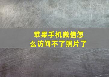 苹果手机微信怎么访问不了照片了