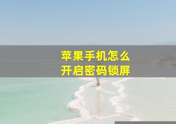 苹果手机怎么开启密码锁屏