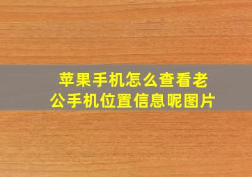 苹果手机怎么查看老公手机位置信息呢图片