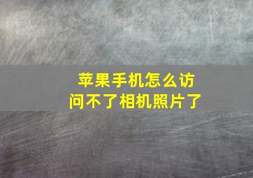 苹果手机怎么访问不了相机照片了