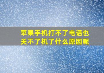 苹果手机打不了电话也关不了机了什么原因呢