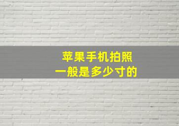 苹果手机拍照一般是多少寸的