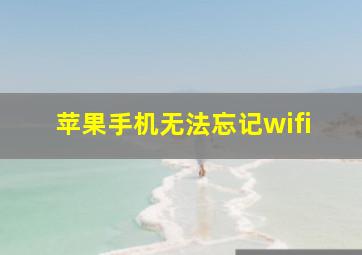 苹果手机无法忘记wifi