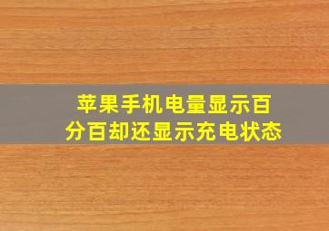 苹果手机电量显示百分百却还显示充电状态