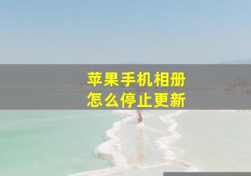 苹果手机相册怎么停止更新