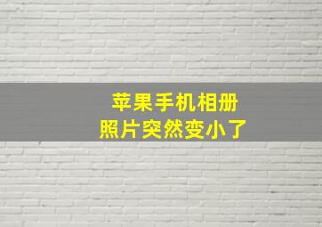 苹果手机相册照片突然变小了