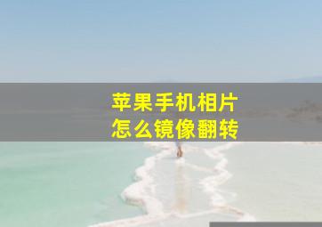 苹果手机相片怎么镜像翻转