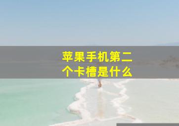 苹果手机第二个卡槽是什么