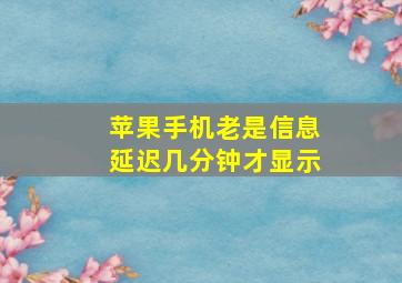 苹果手机老是信息延迟几分钟才显示