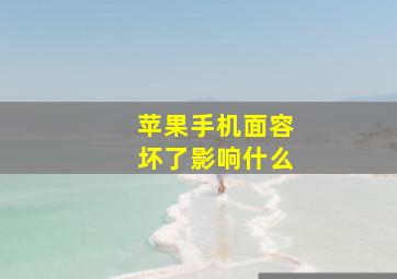 苹果手机面容坏了影响什么