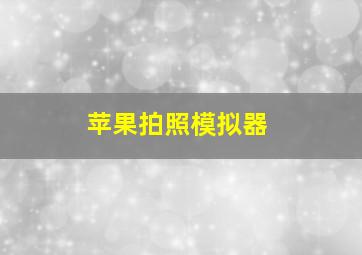 苹果拍照模拟器